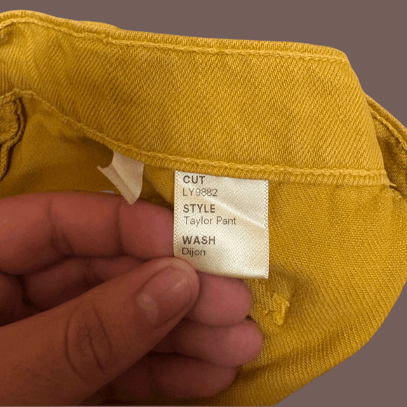 Reformation Taylor Pant Jeans | Dijon Yellow Denim | Size 26 | Vintage - Picture 4 of 5